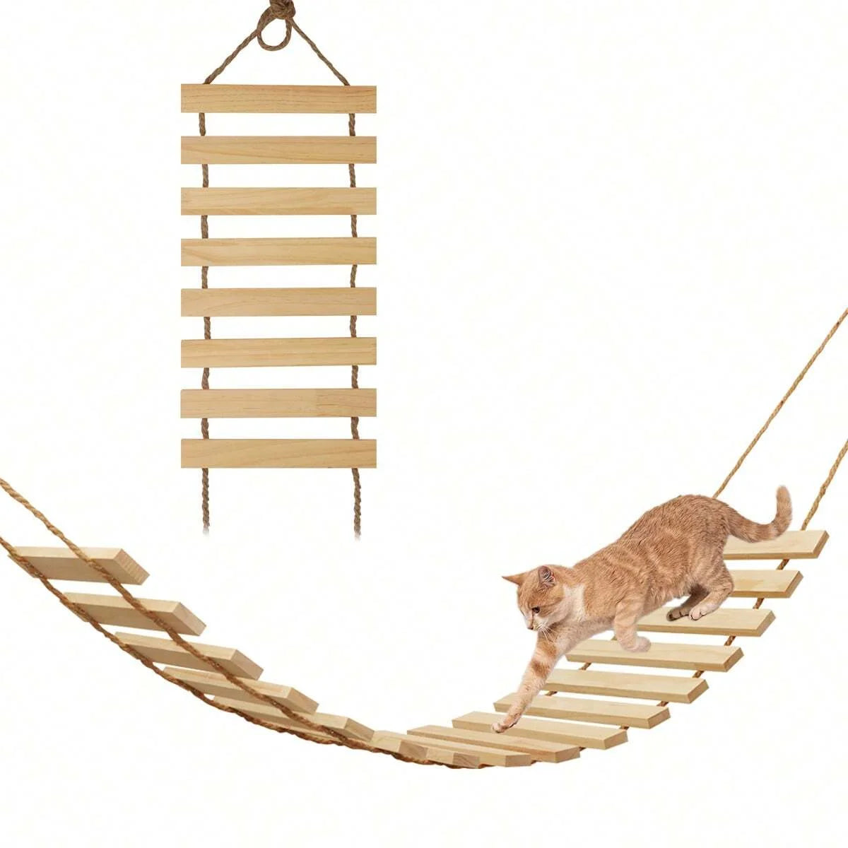 Rope ladder rolled up