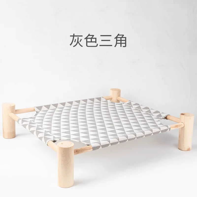 Raised cat bed seen from above