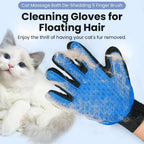 Silicone tips and wrist strap of the grooming glove