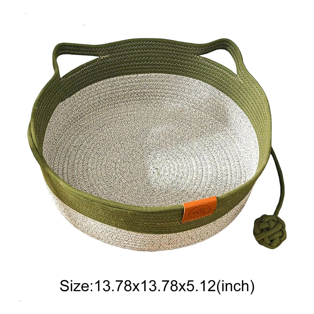 Woven Cotton Rope Cat Basket