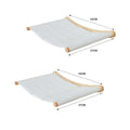 Cat wall hammock in canvas on a wooden frame