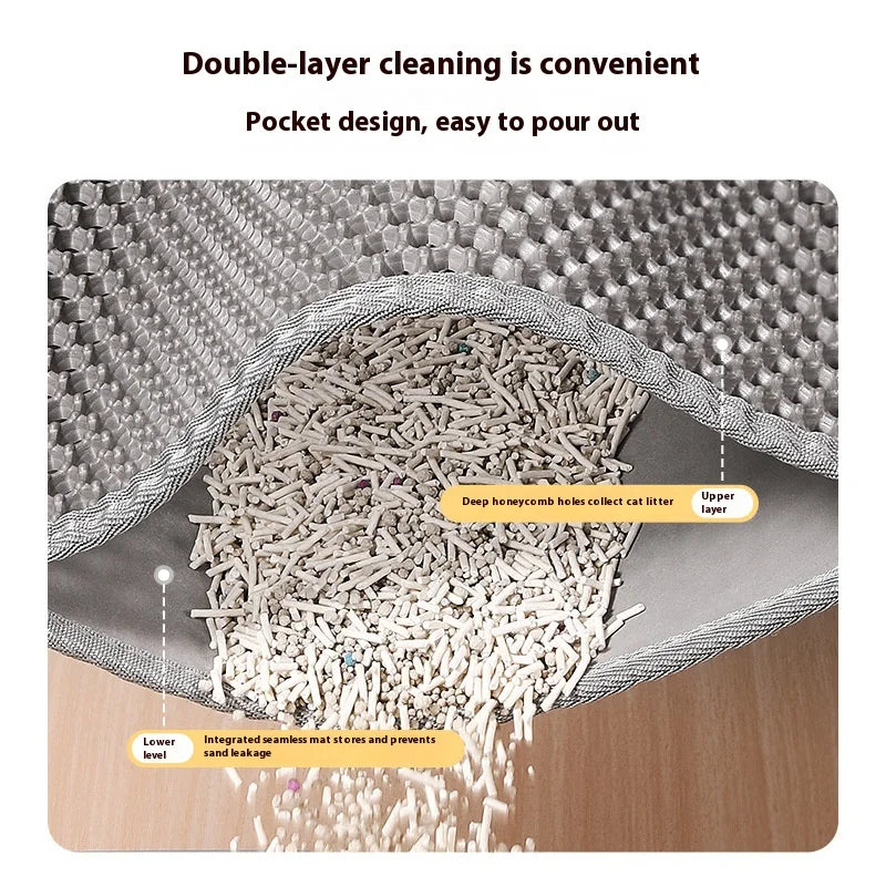Litter mat in front of a litter box