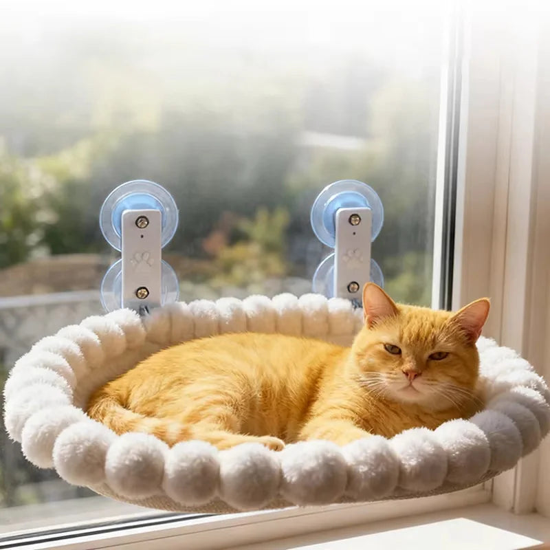 Round Pom Pom Window Bed
