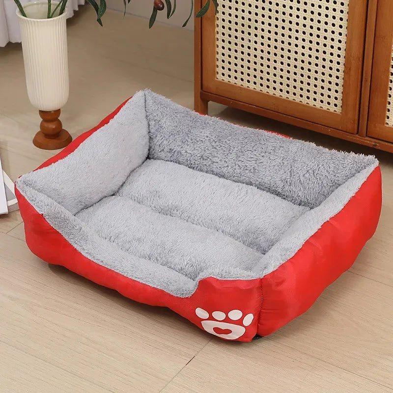 Bolster Cat Bed with Plush Lining