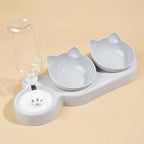 Tilted Twin Bowl with Gravity Water Bottle