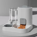 Gravity cat feeder and water dispenser set