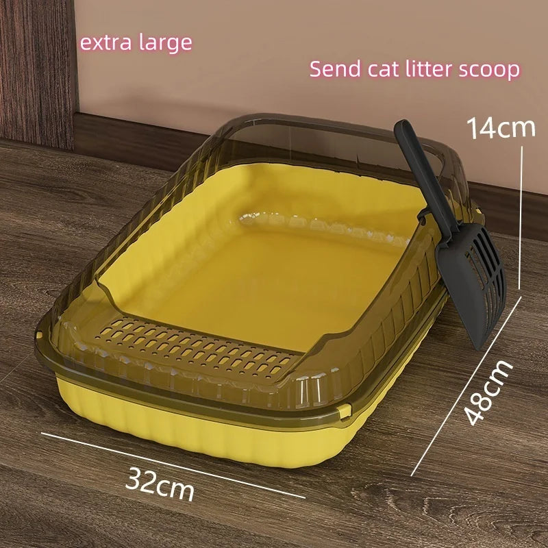 Cat litter box shown from the open front side