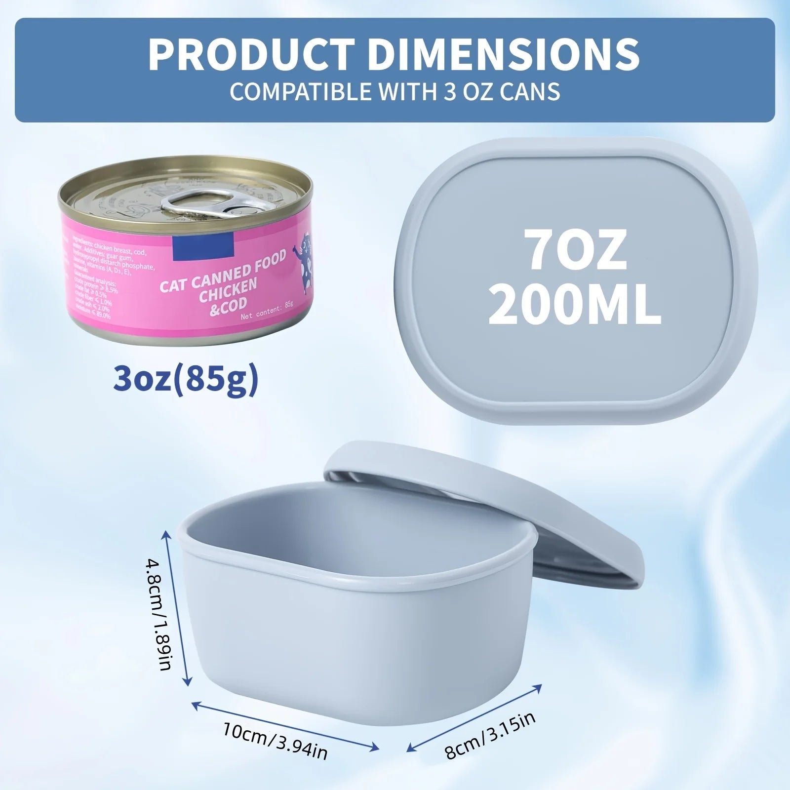 Wet Food Can Cover with Silicone Seal