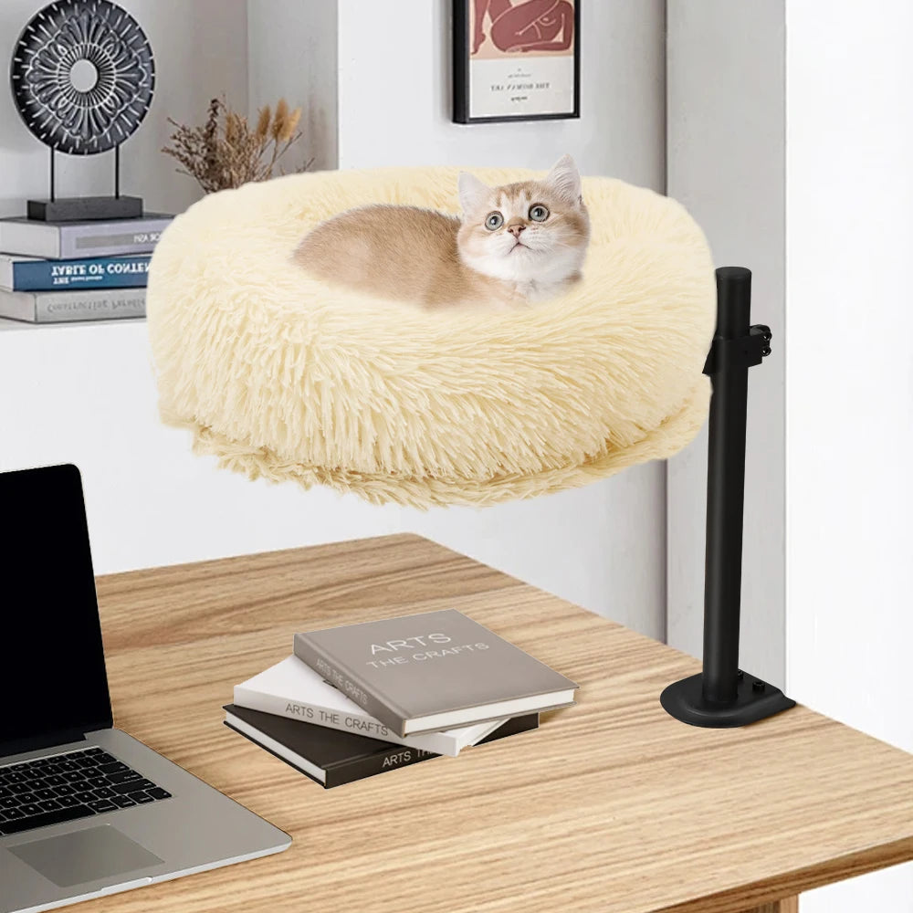 Wall mounted cat bed seen from the side