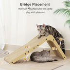 Cat lying on the L shaped scratcher