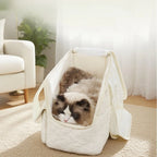 Cat inside the shoulder carrier