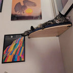 Corner shelf set mounted on a wall