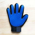 Blue silicone tipped cat grooming glove