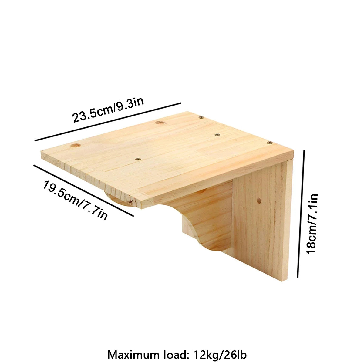 Curved shelf bracket detail