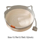 Woven Cotton Rope Cat Basket