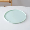 Silicone feeding mat with a raised lip