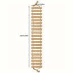 Wall ladder mounted beside a cupboard