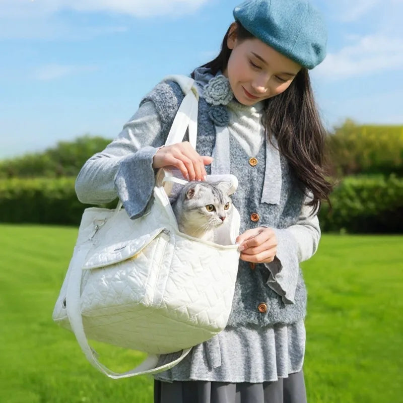 Shoulder carrier folded flat