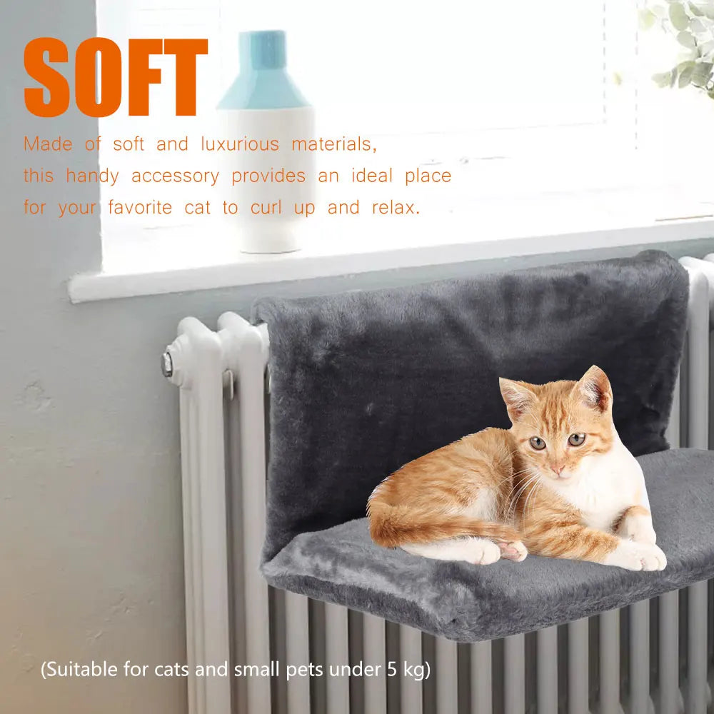 Radiator bed frame and hooks