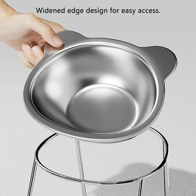 Bowl lifted out of the stand