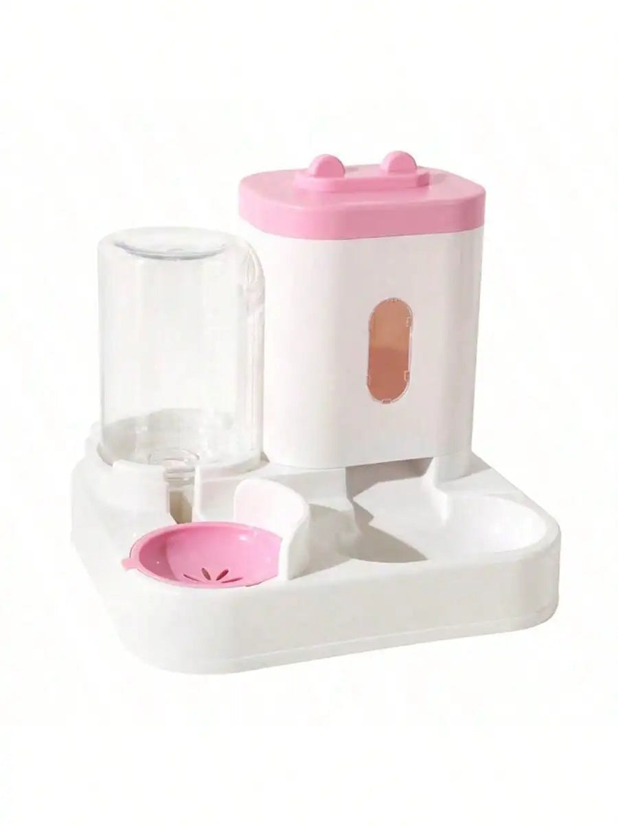 Feeder and water station with both bowls filled