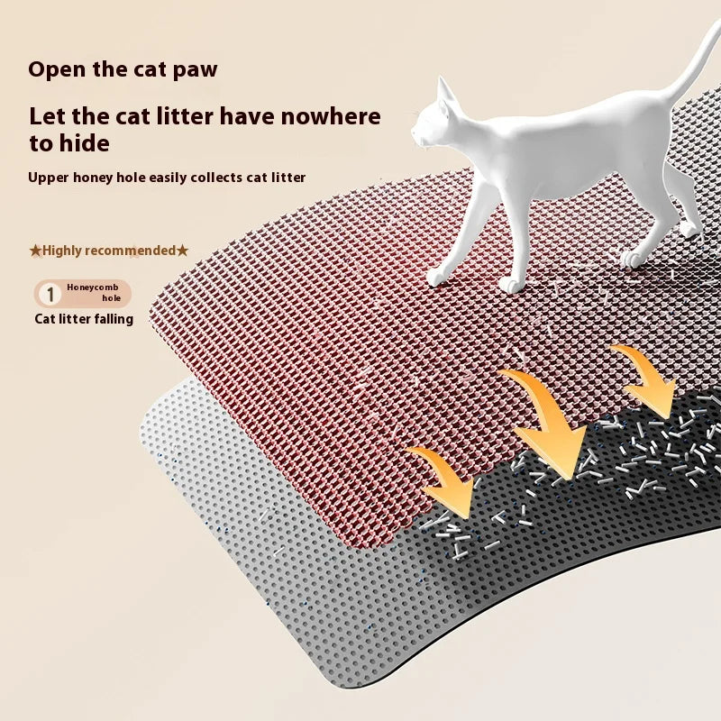 Trapped litter tipped out of the mat