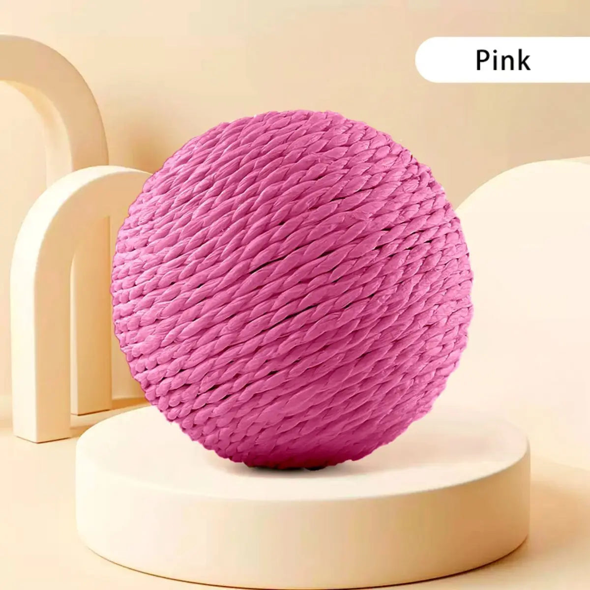 Sisal cat ball on a floor