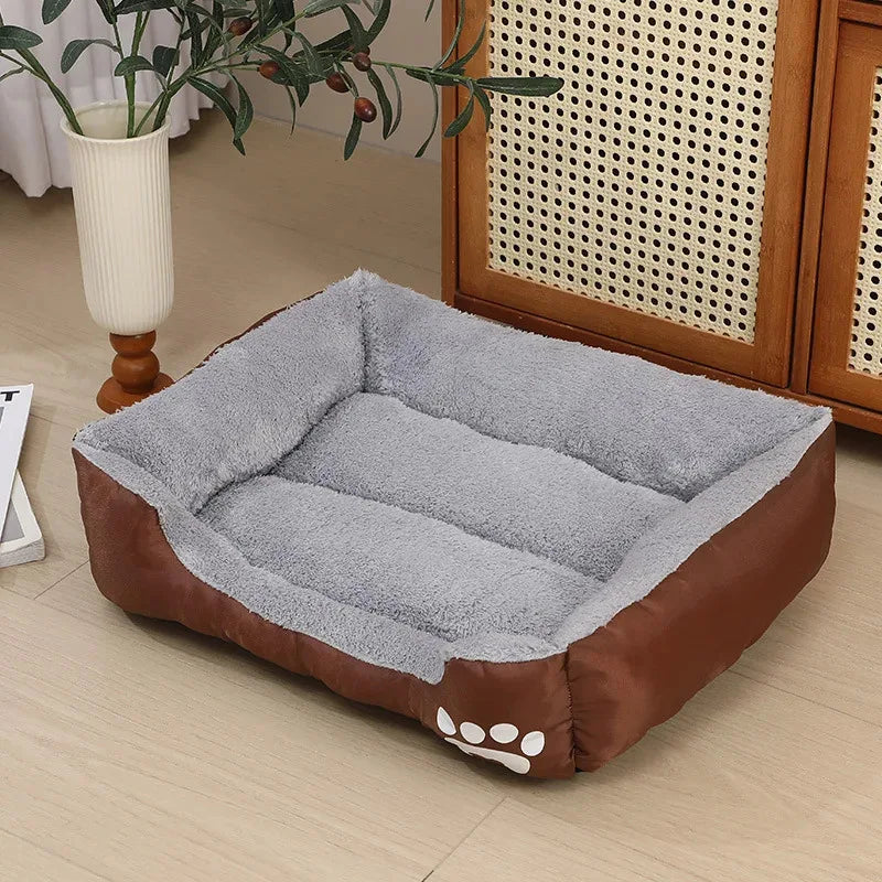 Bolster Cat Bed with Plush Lining