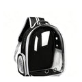 Black hard shell cat backpack with a clear bubble dome