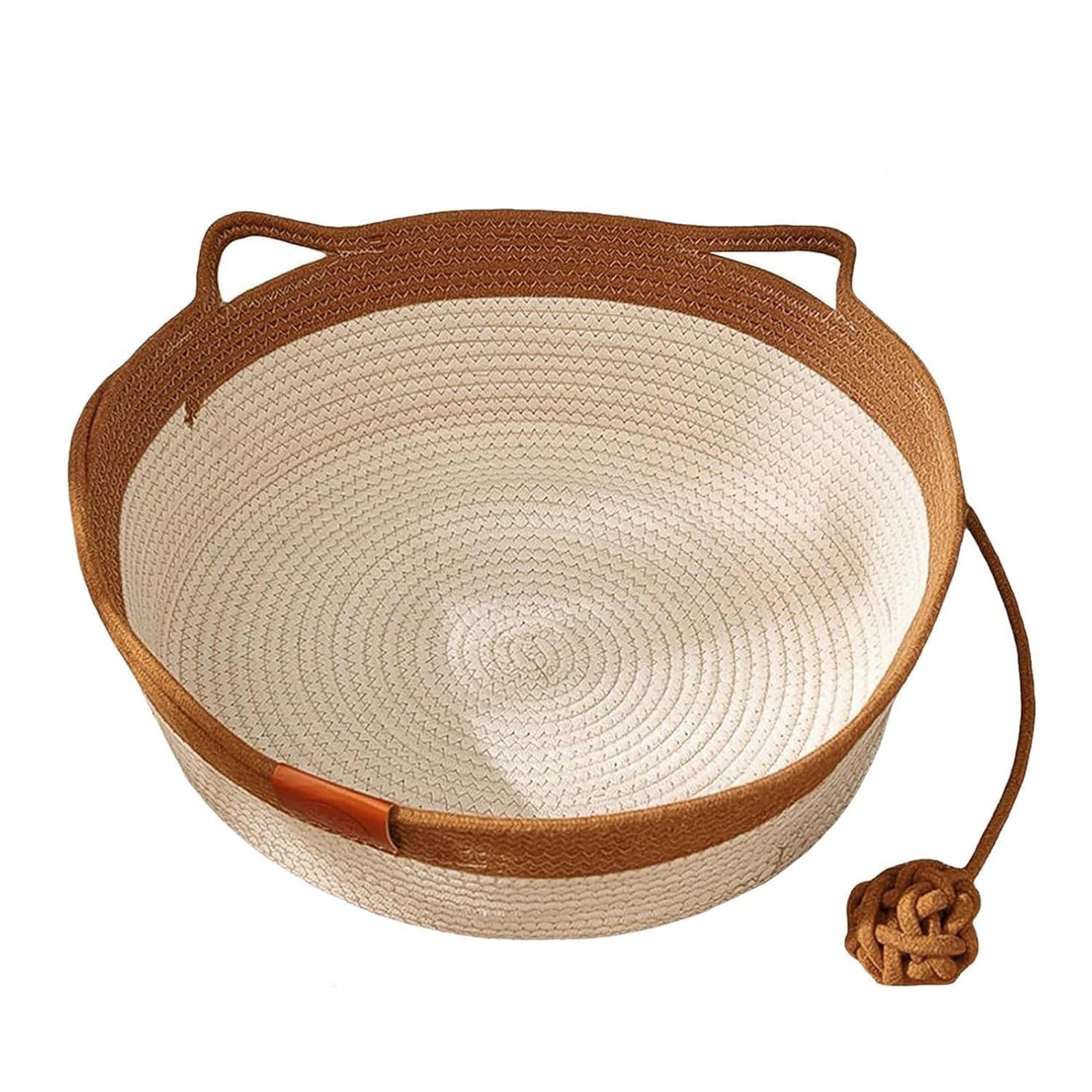 Woven Cotton Rope Cat Basket