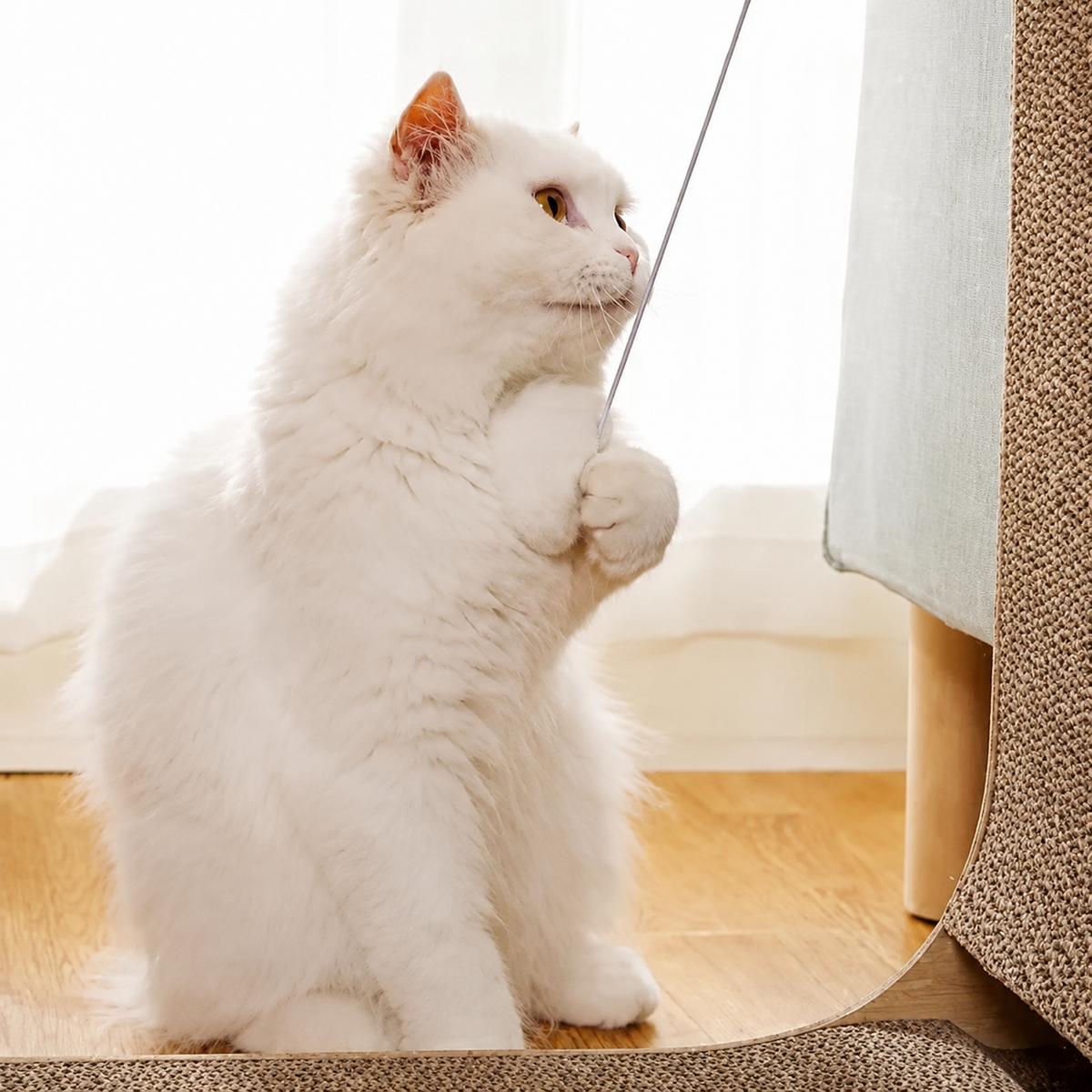 L shaped cardboard cat scratcher