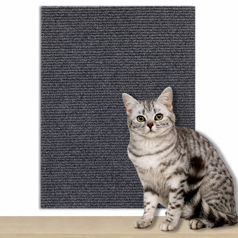 Self adhesive cat scratching mat