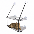 Window sunbathing bed on suction cups