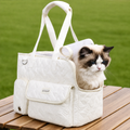 Cat carrier shoulder bag with mesh sides