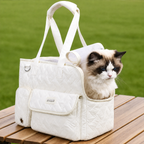Cat carrier shoulder bag with mesh sides
